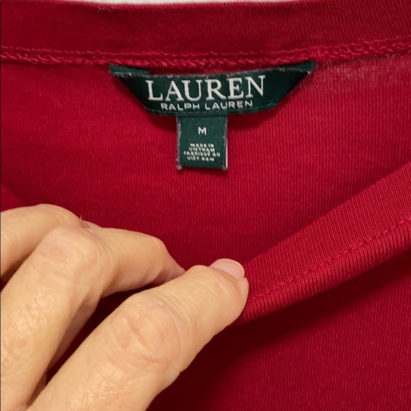 Lauren Ralph Lauren Sz M woman’s top Red - Picture 3 of 6